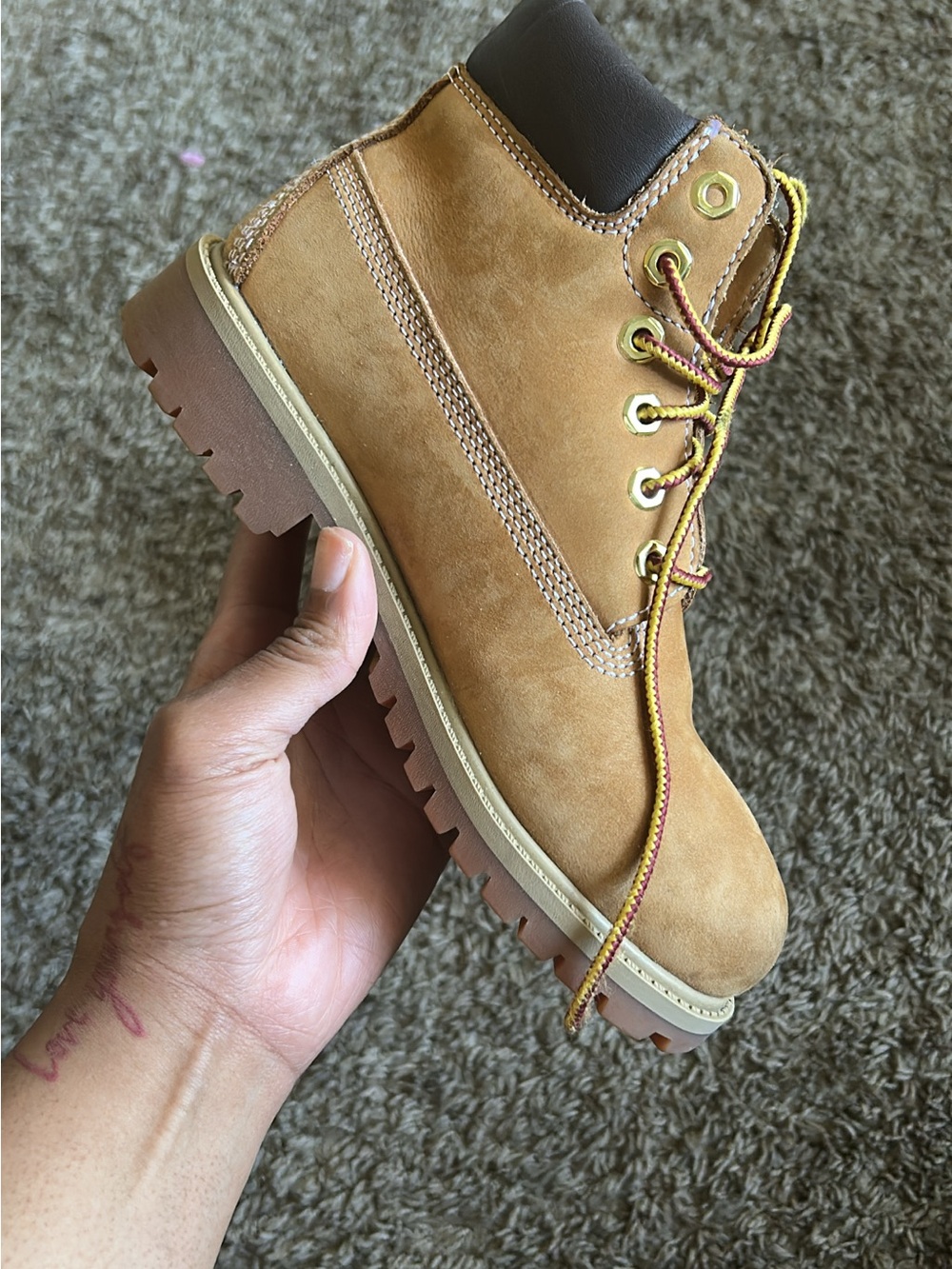 Timberland 6-Inch Premium "Wheat Nubuck" Preschool Kids' Boot